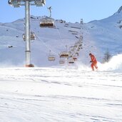 Skigebiet Pfelders Skifahrer
