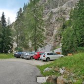 parkplatz bei weg zur stierbergalm proveis