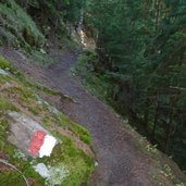 dunkler abschnitt pfossental