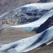 schnalstaler gletscher mit gletschersee gletscherzungen