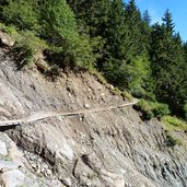 provisorisch gerichteter abschnitt nach mure am meraner hoehenweg nahe hochganghaus