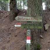 wegweiser voeraner alm