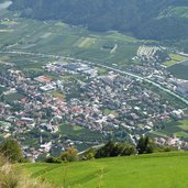 aussicht von unterstell auf naturns dorf