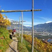 tschermser waalweg bei eggbauer herbst wanderer