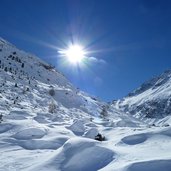 talschluss pfelderer tal bei lazinser alm winter