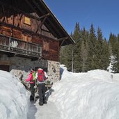 Schneeschuhwanderung Kreuzjoechel Meran Maiser Alm