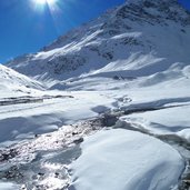 talschluss pfelderer tal bei lazinser alm winter