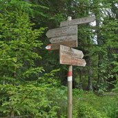 forstweg leadner alm zur voeraner alm wegweiser