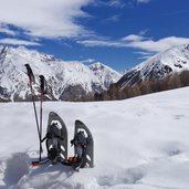 schnals berglalm bergl alm winter schneeschuhe ciaspole