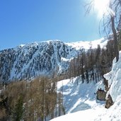 winter lafetzweg bei lafetzalm schnals