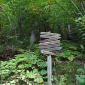 wegweiser am marlinger hoehenweg