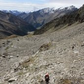 Meraner Hoehenweg Nord Pfossental Aufstieg Eisjoechl