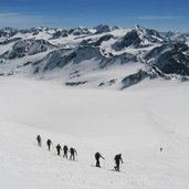 Kurzras Schnals Weisskugel Hochtour Gruppe