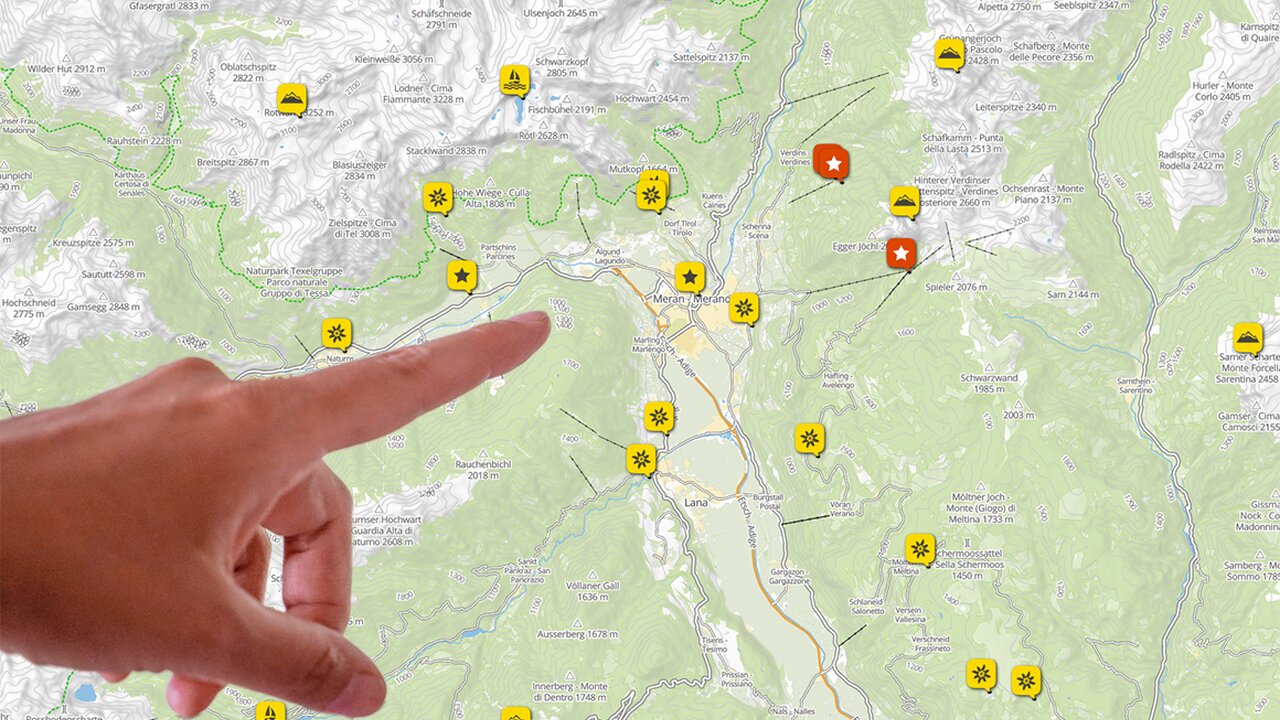 Karte - Meran - Meraner Land - Südtirol - Information