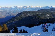 schneeschuhwandern mit panorama