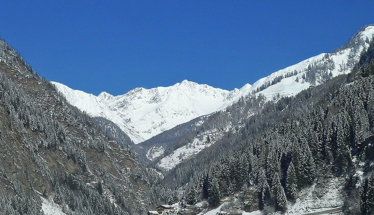 winter bei moos passeier blick richtung rabenstein
